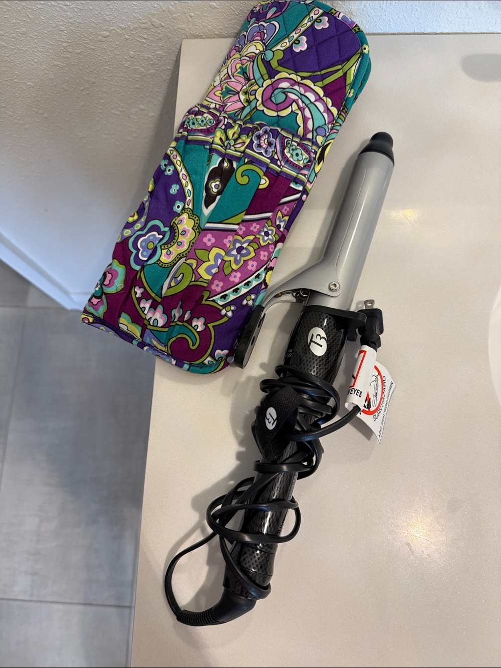 T3 Curling Iron with Vera Bradley Heat Sleeve (selling together)